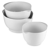 Oggi Corporation 5286.1 White Melamine Mixing Bowl Set 3 Count