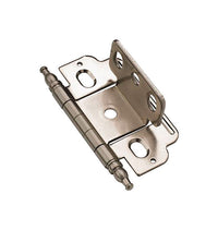 Amerock  1 in. W x 2-3/4 in. L Sterling Nickel  Steel  Cabinet Hinge  1 pk