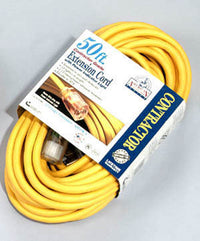 Coleman Cable 17980002 50' 10/3 Yellow American Contractor™ Outdoor Extension Cord