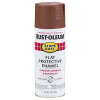 Rust-Oleum Stop Rust Red Rock Flat Sheen Spray Paint 12 oz. (Pack of 6)