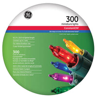 GE  Constant On  Mini  Incandescent  Light Set  Multicolored  74 ft. 300 lights