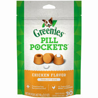 Pill Pockets Dog Treats, Chicken, Small Dog, 3.2-oz.