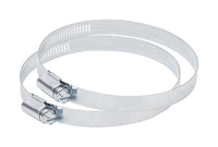 Deflect-O 1 in. L X 4 in. D Silver/White Metal Dryer Vent Clamp