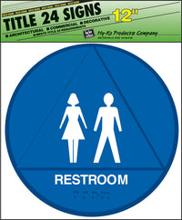 Hy-Ko English Blue Informational Sign 12 in.   H X 12 in.   W