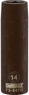 Metric Deep Impact Socket, 6-Point, Black Oxide, 1/2-In. Drive, 14mm