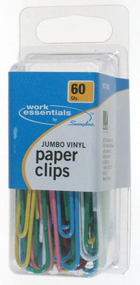 Swingline S7071748a Jumbo Vinyl Paper Clips 60 Count (Pack of 4)