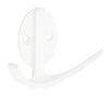 National Hardware 3 in.   L White Die Cast Modern Double Hook 1 pk