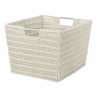 Whitmor Latte Storage Bin 9.8 in. H X 15 in. W X 13 in. D Stackable