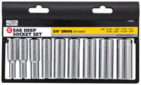 9-Pc. SAE Deep Socket Set, 3/8-In. Drive,