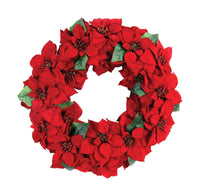 Greenfields Red Poinsettia Wreath 24 in. Dia. (Pack of 4)