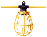 Temporary Work Light, 5 Molded Light Sockets, 150-Watts, Yellow, 50-Ft.