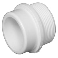 Schedule 40 DWV PVC Pipe Adapter, 1-1/2-In. Spigot x 1-1/4-In MIP