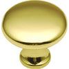 Hickory Hardware P14255-3 1-1/8" Round Polished Brass Conquest Cabinet Knob