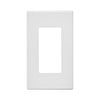 Leviton Decora Plus White 1 gang Polycarbonate Rocker Screwless Wall Plate 1 pk