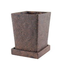 Syndicate Home & Garden 6-1/4 in. H x 5-1/2 in. W Cement Planter Brown (Pack of 4)