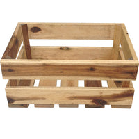 Crate-Style Wood Planter, 11.5 x 4.5-In. (Pack of 2)