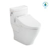 TOTO®WASHLET+® Aimes One-Piece Elongated 1.28 GPF Toilet and WASHLET C5 Bidet Seat, Cotton White - MW6263084CEFG#01