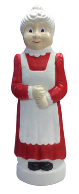 Union Products Red/White Mrs. Claus Blow Mold Christmas Decoration 40 H in.