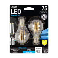 Feit Electric A15 E17 (Intermediate) Filament LED Bulb Daylight 75 W 2 pk