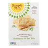 Simple Mills Rosemary and Sea Salt Almond Flour Crackers - Case of 6 - 4.25 oz.