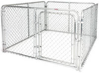 6 x 8 x 4-Ft. Dog Kennel System Silver Series