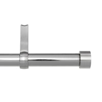 Umbra Cappa Polished Silver Modern Curtain Rod 36 in. L X 66 in. L