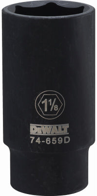 SAE Deep Impact Socket, 6-Point, Black Oxide, 1/2-In. Drive, 1-1/8-In.