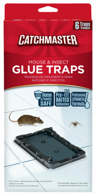 Mouse & Insect Glue Traps, Baited, 6-Pk.