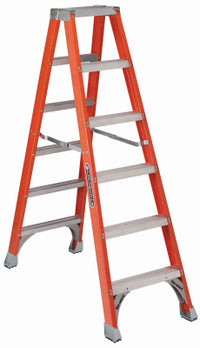 6-Ft. Twin Ladder, Fiberglass, Type IA, 300-Lb. Duty Rating