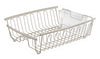 iDesign 16 in. L X 13.25 in. W X 5.5 in. H Clear/Silver Steel Dish Drainer