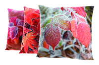 Decoris  Frosted Leaf Pillow  Christmas Decoration  Multicolored  Polyester  1 pk