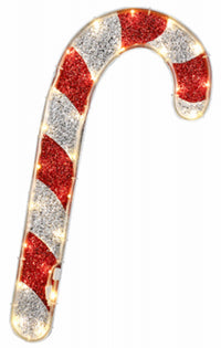 LED Christmas Window Decoration, Candy Cane Tape Light, 18-In. (Pack of 4)