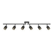 Track Lighting Bar, Oil-Rubbed Bronze, Foldable, 6 Lights