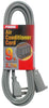 Prime Indoor 9 ft. L Gray Extension Cord 14/3 SPT-3