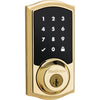 Kwikset SmartKey Polished Brass Metal Electronic Deadbolt