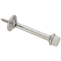 National Hardware Zinc Chrome Silver Rigid Door Stop Mounts to wall