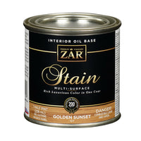 Zar Semi-Transparent Golden Sunset Medium Base Oil Wood Stain 1/2 Pt. (Pack Of 6)