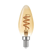 Globe Vintage B10 E12 (Candelabra) LED Bulb Soft White 40 Watt Equivalence 1 pk