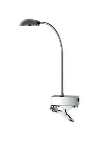 Tensor  14 in. Brushed  Metallic  Gooseneck Clip-On Lamp