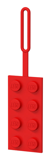 SANTOKI LLC Silicone Red Lego Flexible Brick Design Luggage Tag 2 x 4 in.