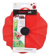 Charles Viancin 6 in. W Red Silicone Small Poppy Lid