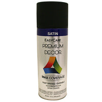 Premium Decor Spray Paint, Black Satin, 12-oz.