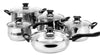 Family Cookware Set Stainless Steel 10 Pieces