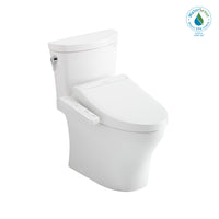 TOTO® WASHLET®+ Aquia IV® 1G® Arc Two-Piece Elongated Dual Flush 1.0 and 0.8 GPF Toilet with C2 Bidet Seat, Cotton White - MW4483074CUMFG#01