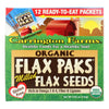 Carrington Farms Organic Milled Flax Seeds - Case of 6 - 0.42 oz.