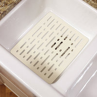 Rubbermaid 1G1606BISQU Large Bisque Twin Sink Mat