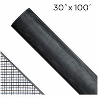 Aluminum Insect Window Screen, 30-Inch x 100-Ft., Black