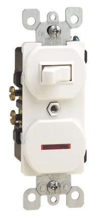 Leviton 15 amps Combination Switch White 1 pk