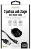 iEssentials 2 Port USB C Car Charger