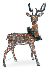 Celebrations  Standing Buck  LED Yard Art  White  1 pk Birch